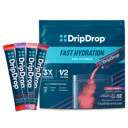 DripDrop Single Serve Electrolytes Powder Drink Mix 32 Sticks