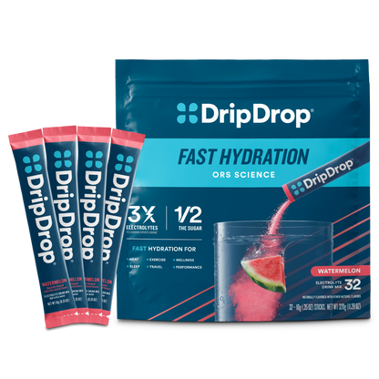 DripDrop Single Serve Electrolytes Powder Drink Mix 32 Sticks